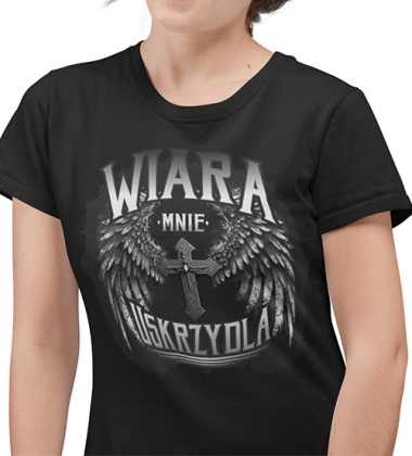 Koszulka damska Wiara mnie Uskrzydla